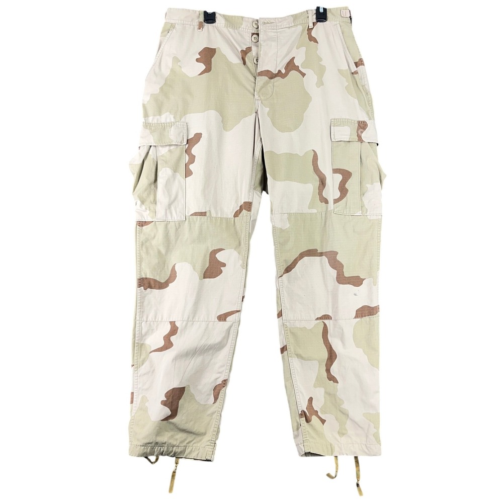 Vintage Military Issue Desert‎ Camo Cargo Pants Tactical Ripstop L Men Gorpcore